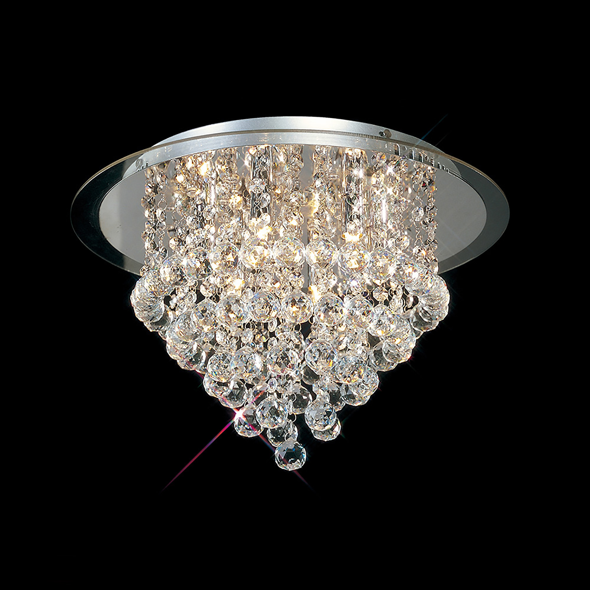 IL30009  Atla Crystal  Flush Ceiling 6 Light